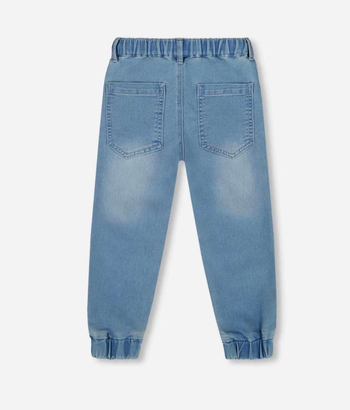 Deux Par Deux French Terry Jogger Pants, Light Blue Denim