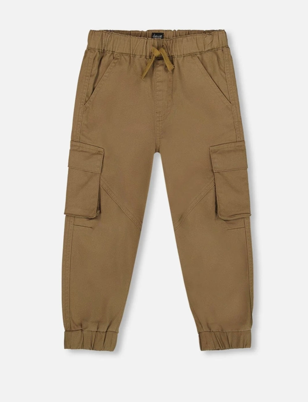 Deux Par Deux Twill Jogger Cargo Pants, Taupe