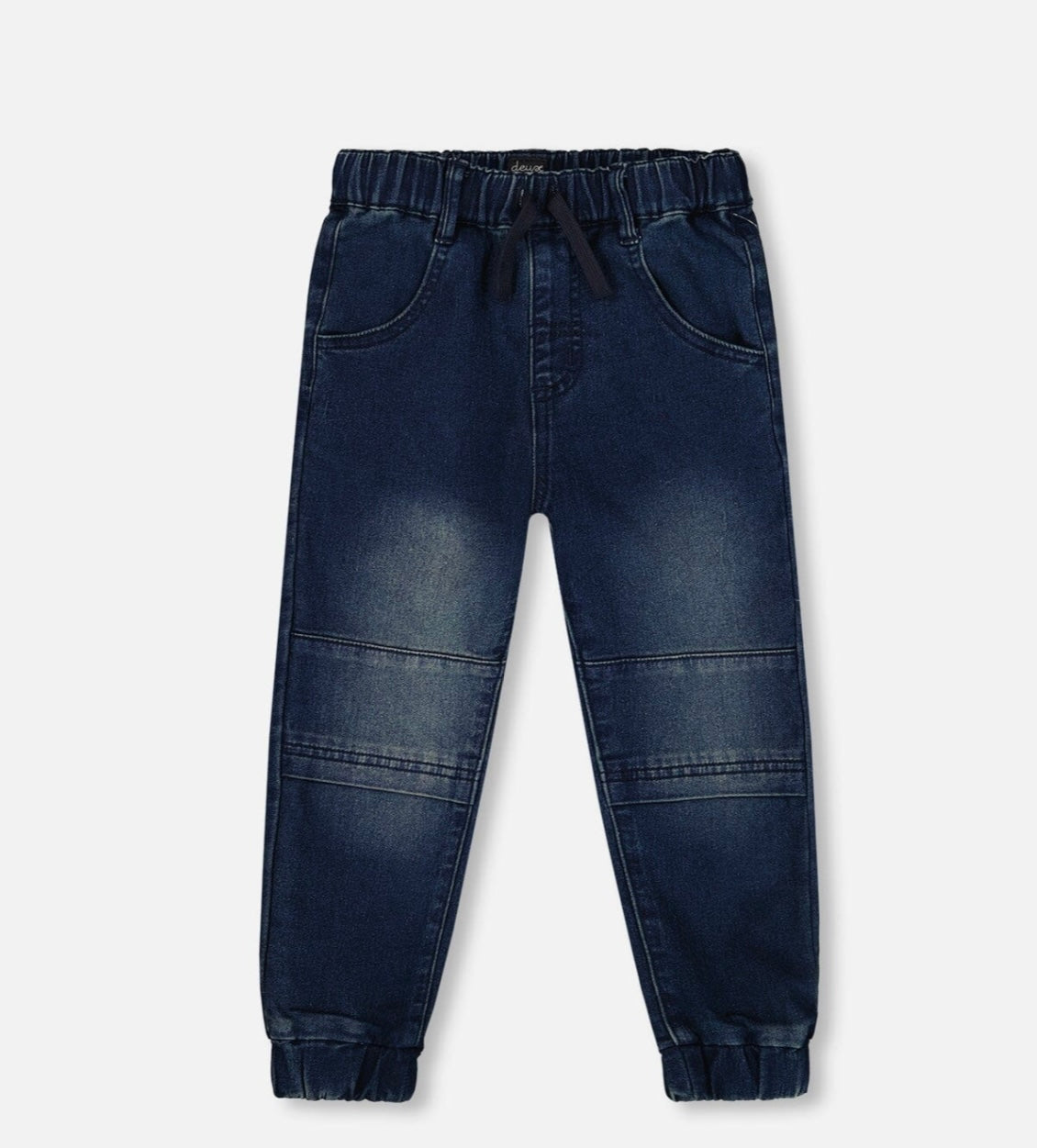Deux Par Deux French Terry Jogger Pants, Dark Blue Denim