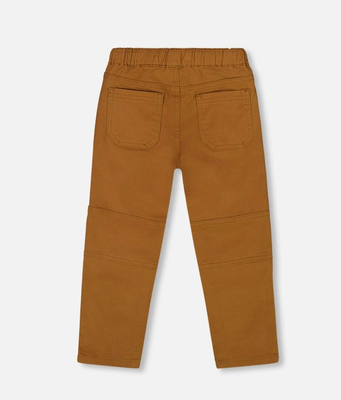 Deux Par Deux Twill Jogger Pants with Patch Pockets, Brown