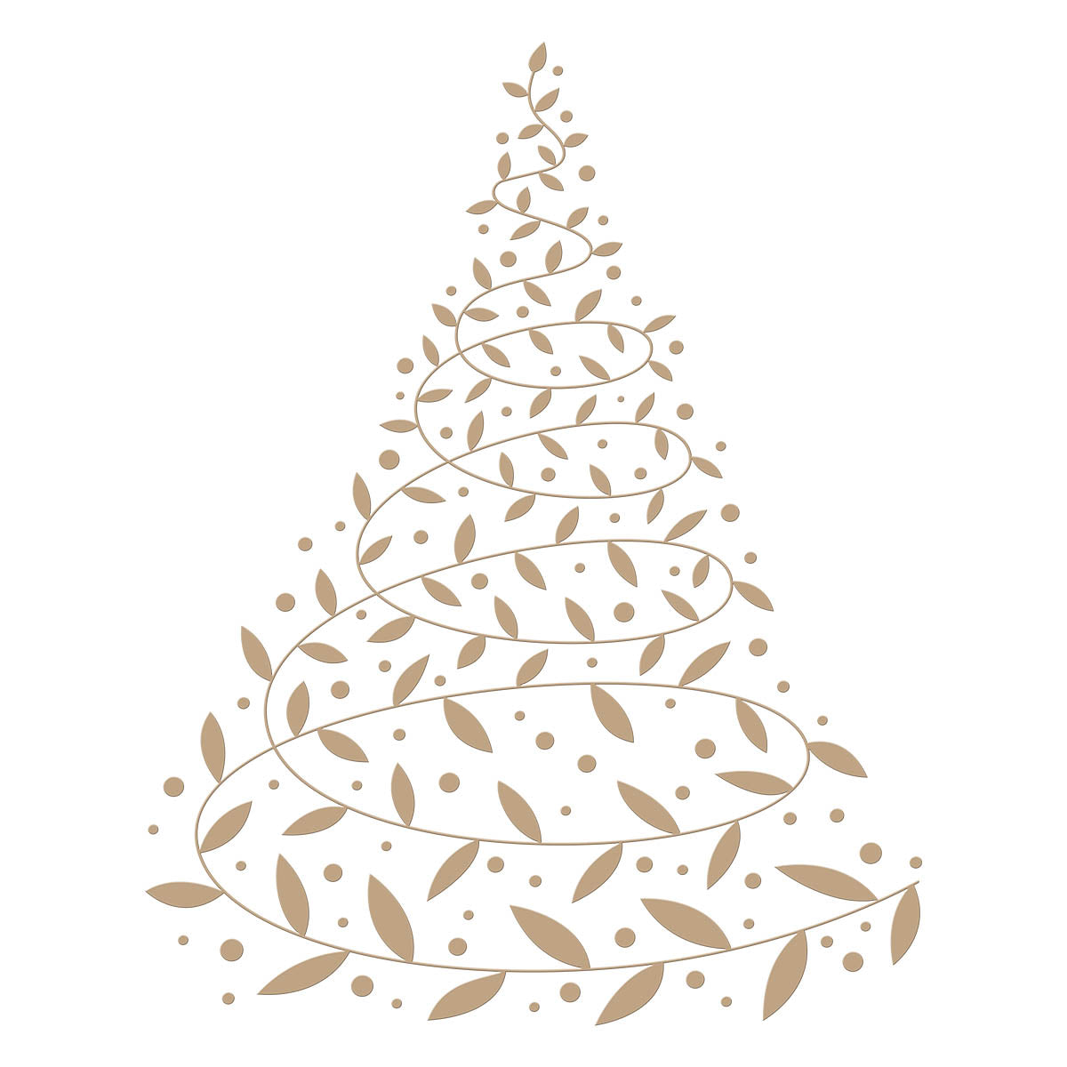 Swirling Foliage Tree Hot Foil Plate from the Glimmer for the Holidays Collection