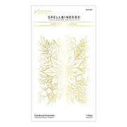 Full Bloom Poinsettia Hot Foil Plate from the Glimmer for the Holidays Collection