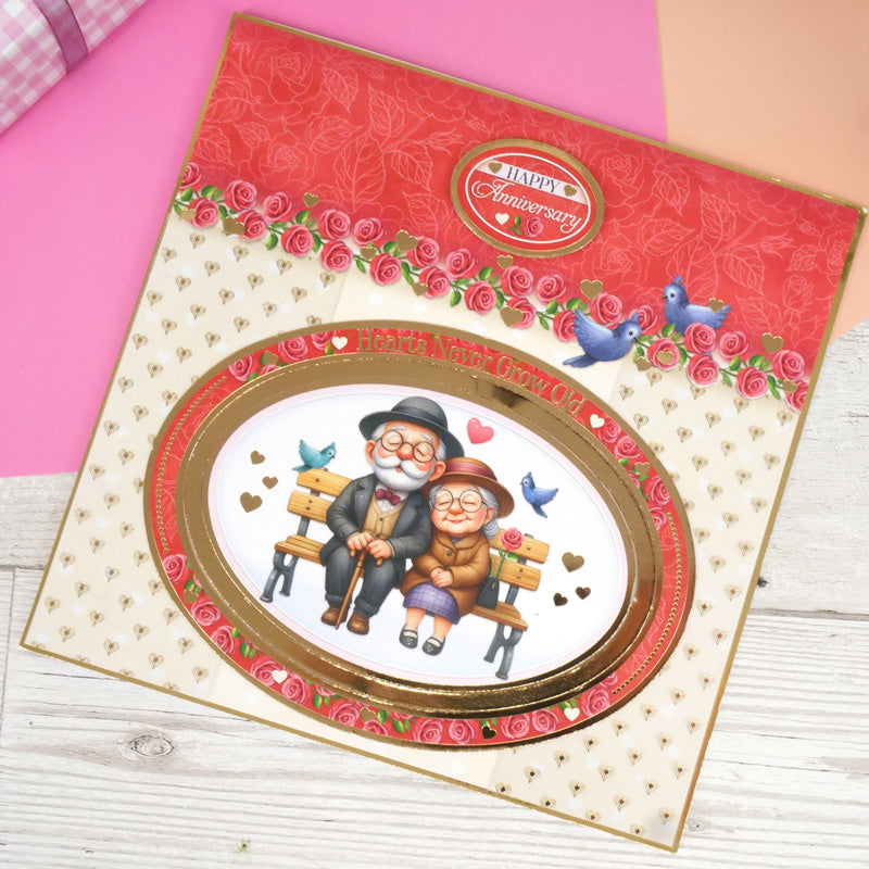 Hearts Never Grow Old Luxury Topper Set