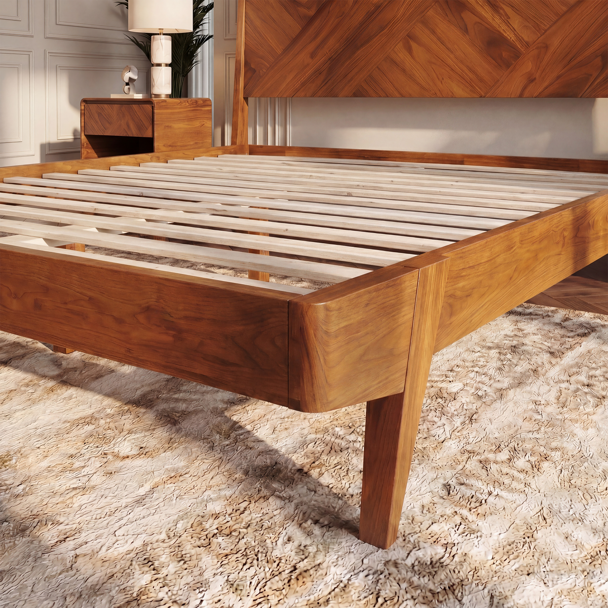 Gazelle Solid Acacia Wood Bed Frame