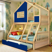 Arozu Treehouse Twin-over-Full Kids' Bunk Bed with Trundle