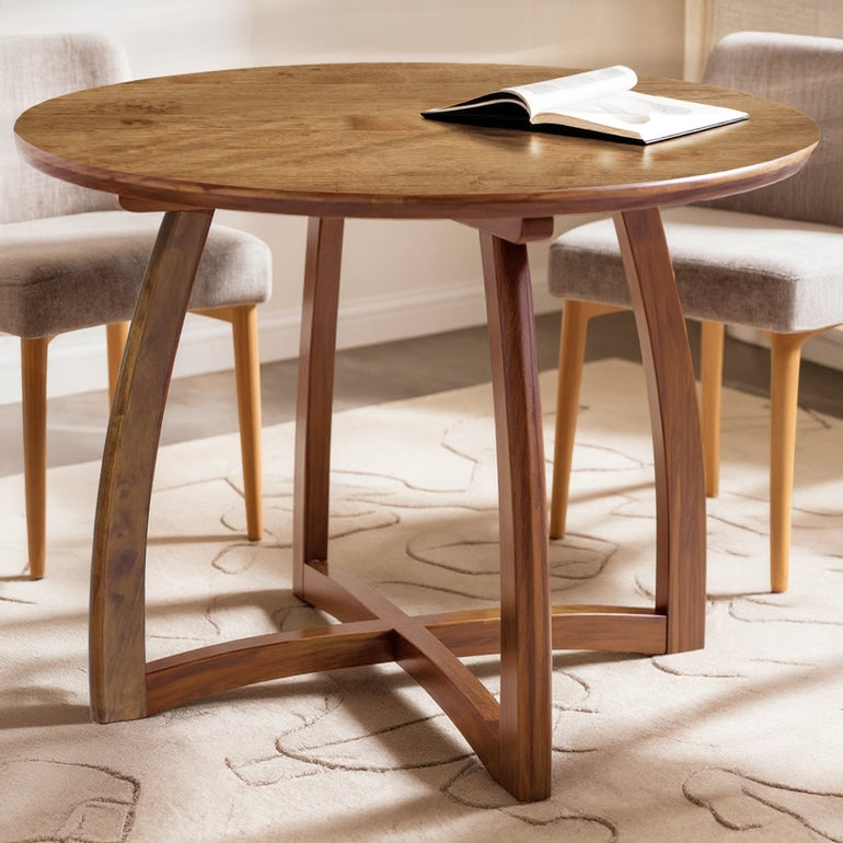 Alma 36 in Round Solid Rubber Wood Dining Table