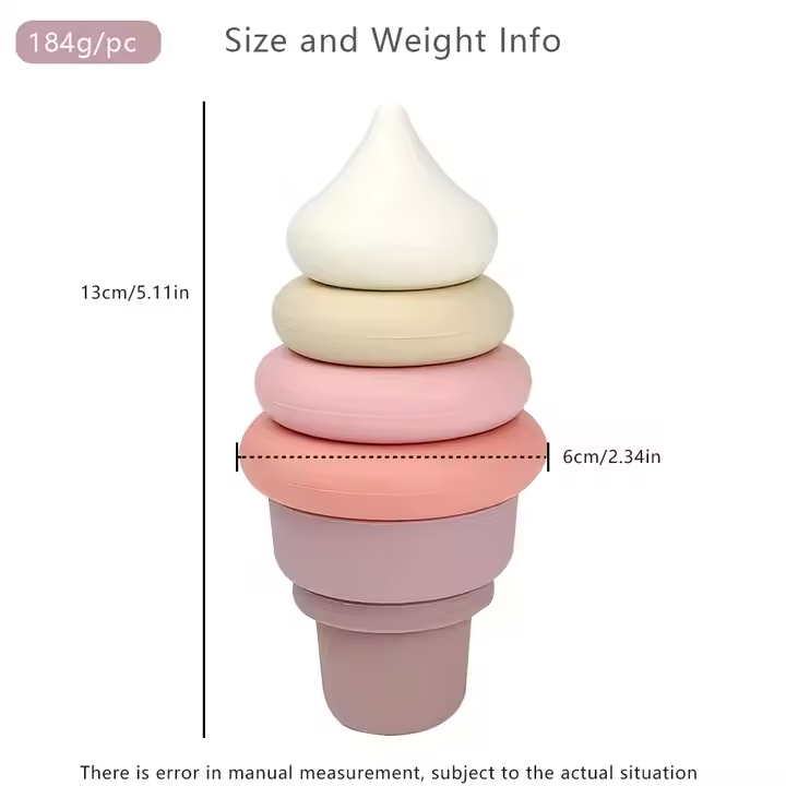 Silicone Ice Cream Stacking Toy