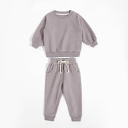Organic Cotton Sweat Suit Set, Purple