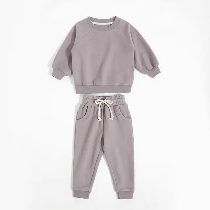 Organic Cotton Sweat Suit Set, Purple