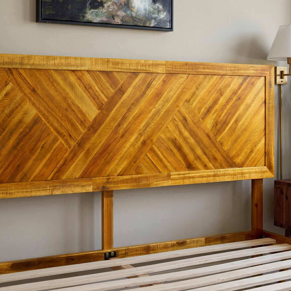 Sierra Deluxe Solid Acacia Wood Bed Frame