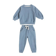 Organic Cotton Sweat Suit Set, Blue