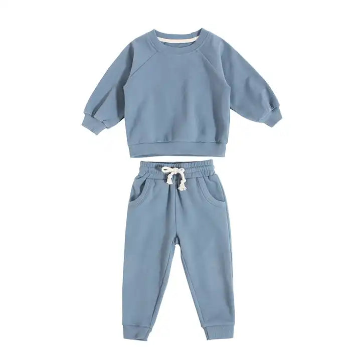 Organic Cotton Sweat Pants, Blue