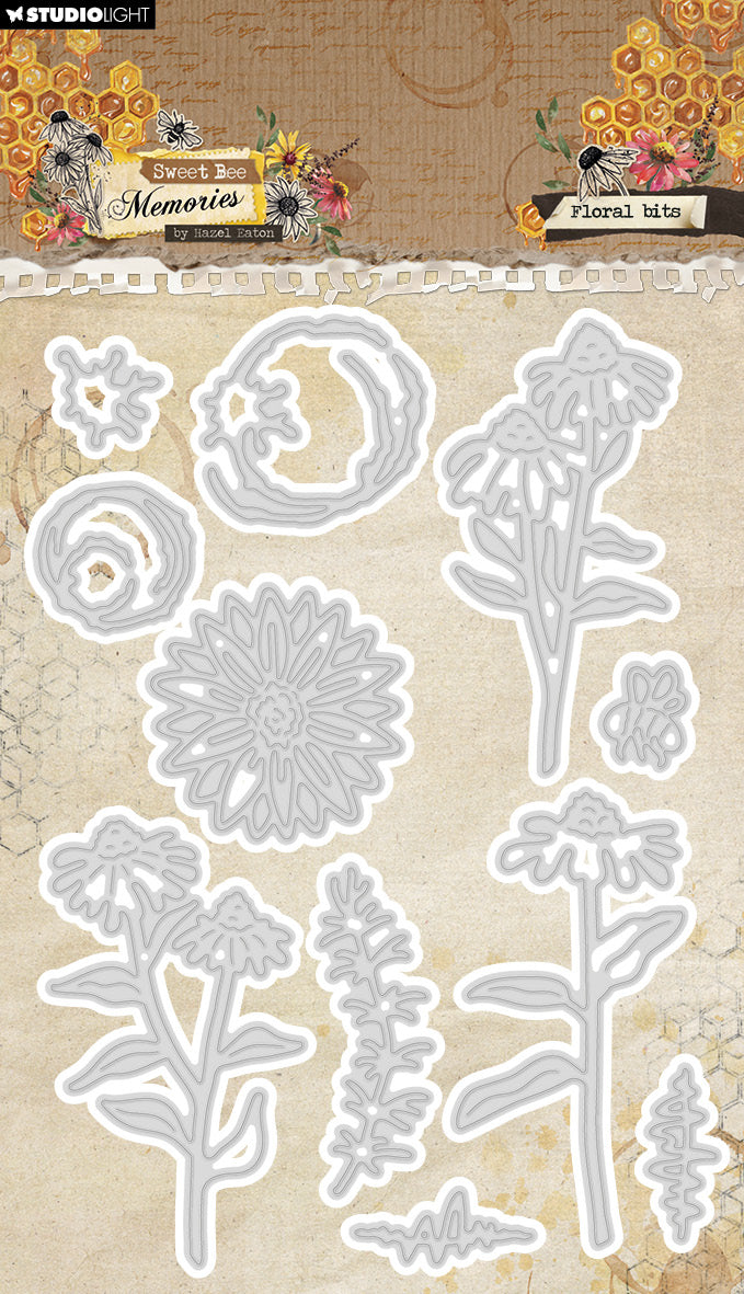 HE Cutting Dies Floral Bits Sweet Bee Memories 11 PC