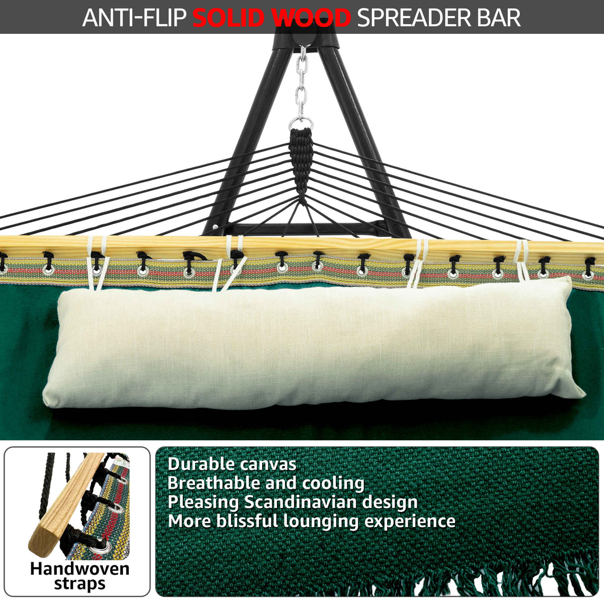 Tranquillo Unity Canvas Hammock with Stand