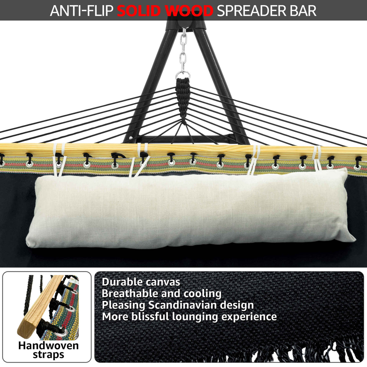 Tranquillo Unity Canvas Hammock with Stand