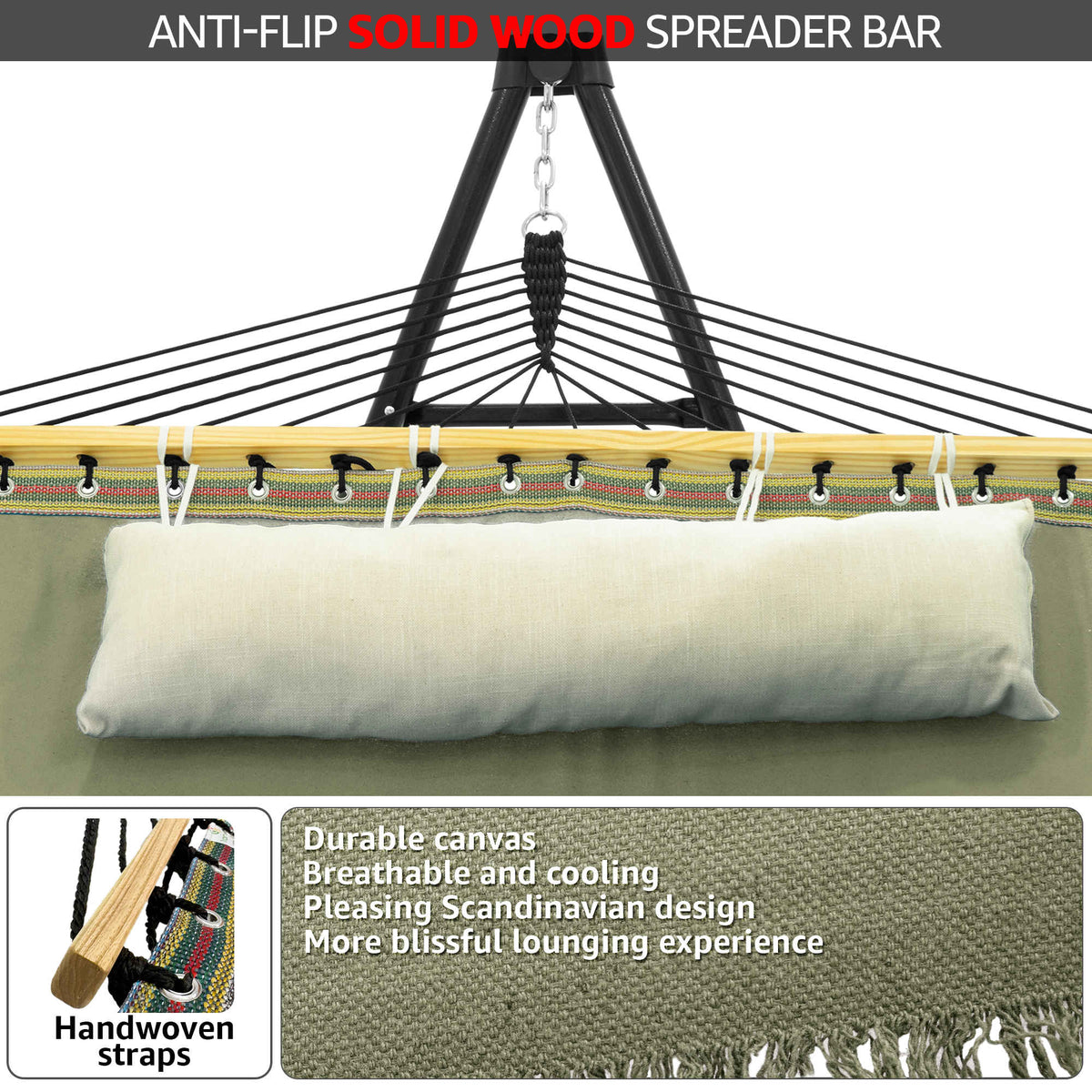 Tranquillo Unity Canvas Hammock with Stand