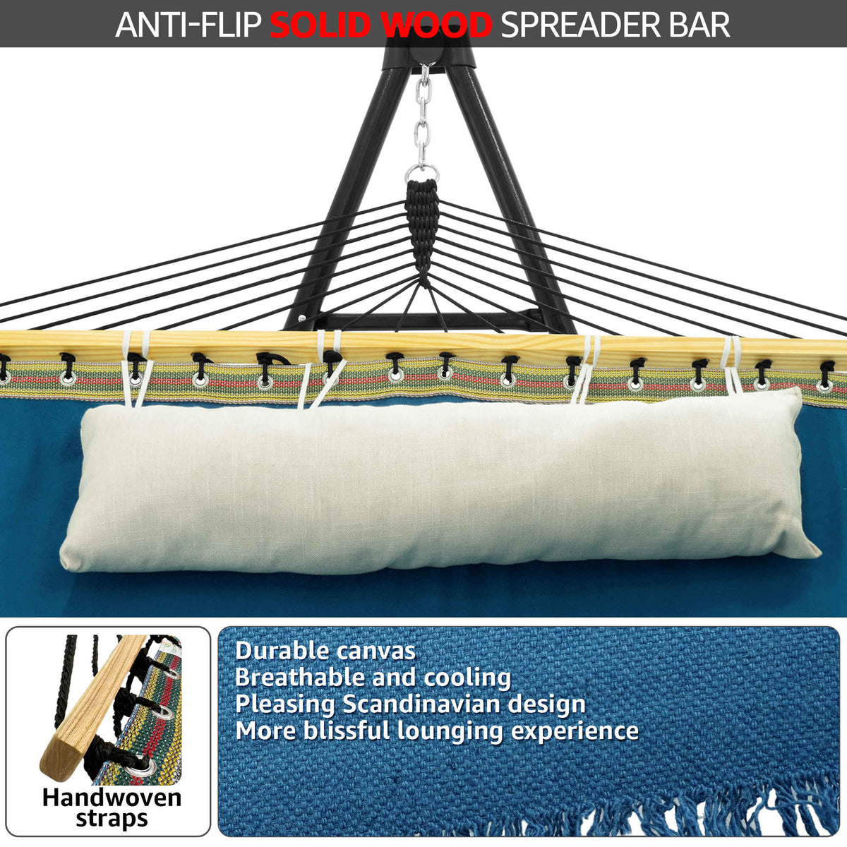 Tranquillo Unity Canvas Hammock with Stand
