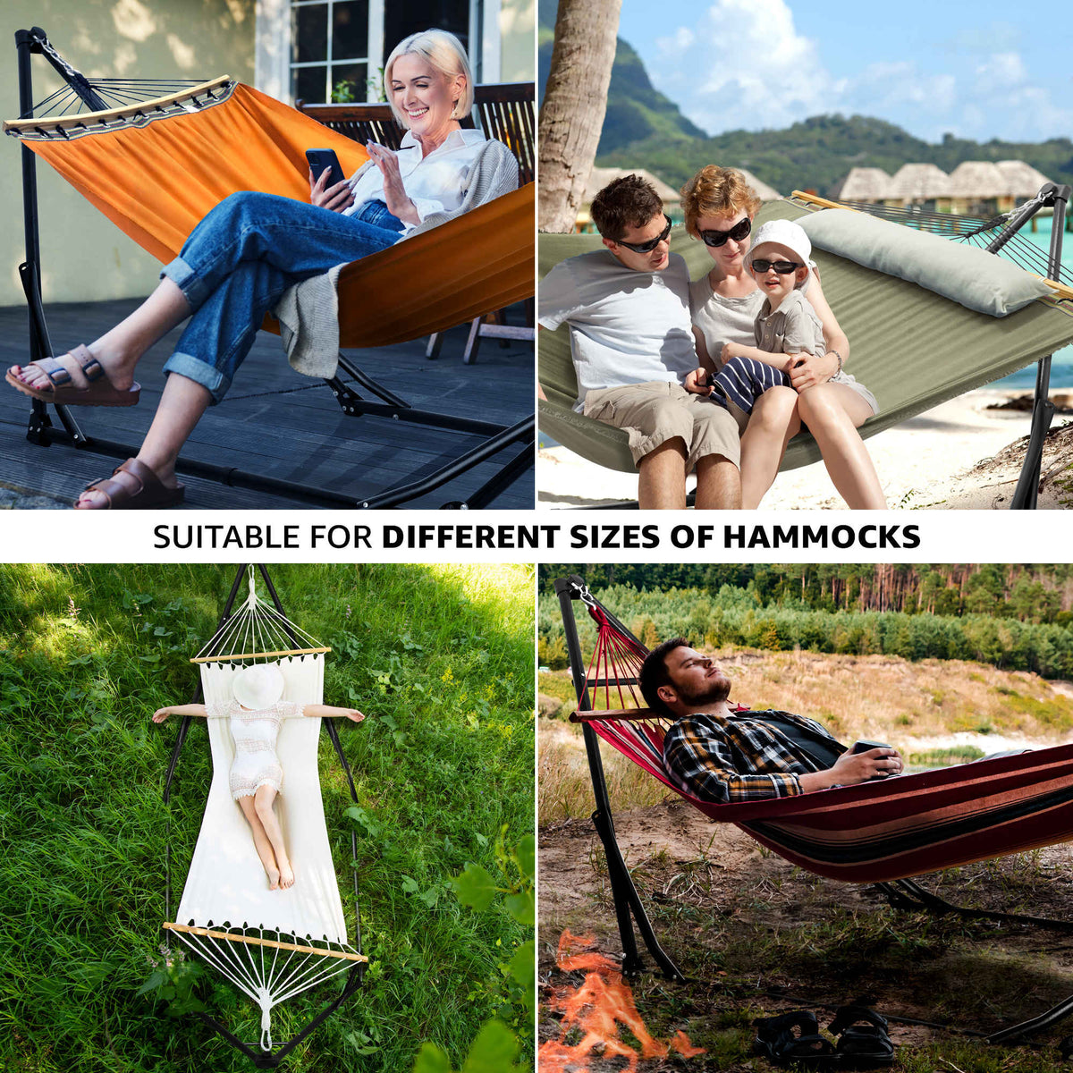 Tranquillo Unity Canvas Hammock with Stand
