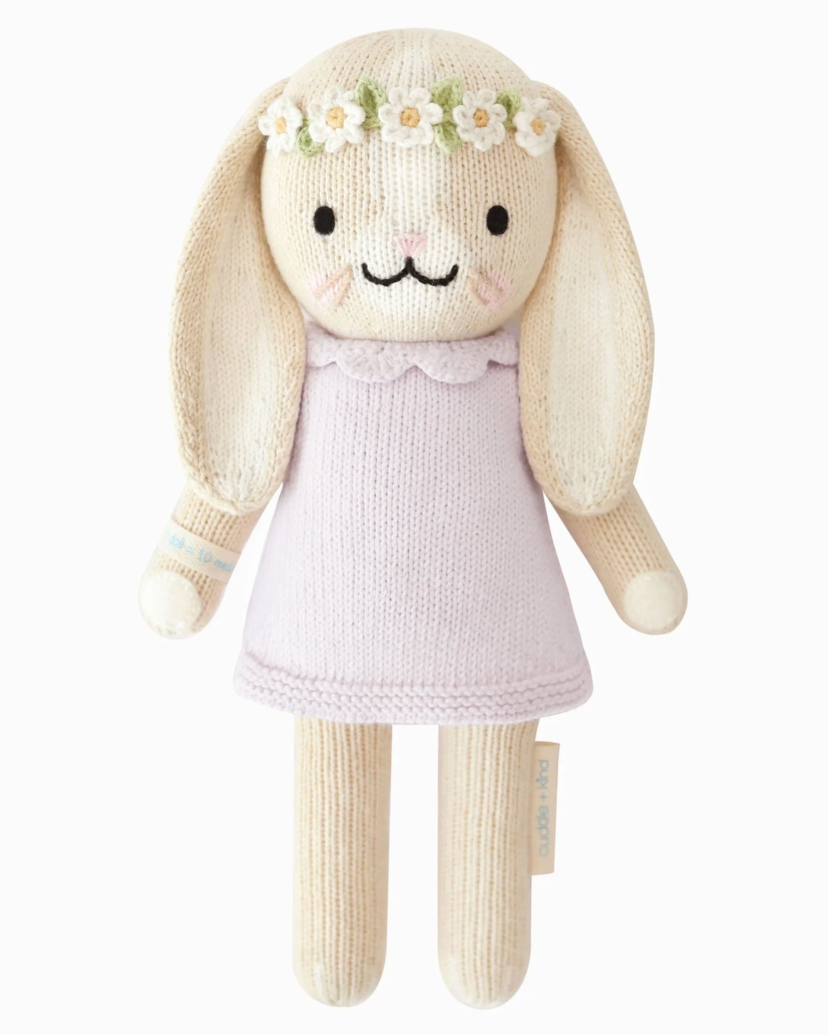 Cuddle + Kind Hannah the Bunny Hand-Knit Doll, Violet