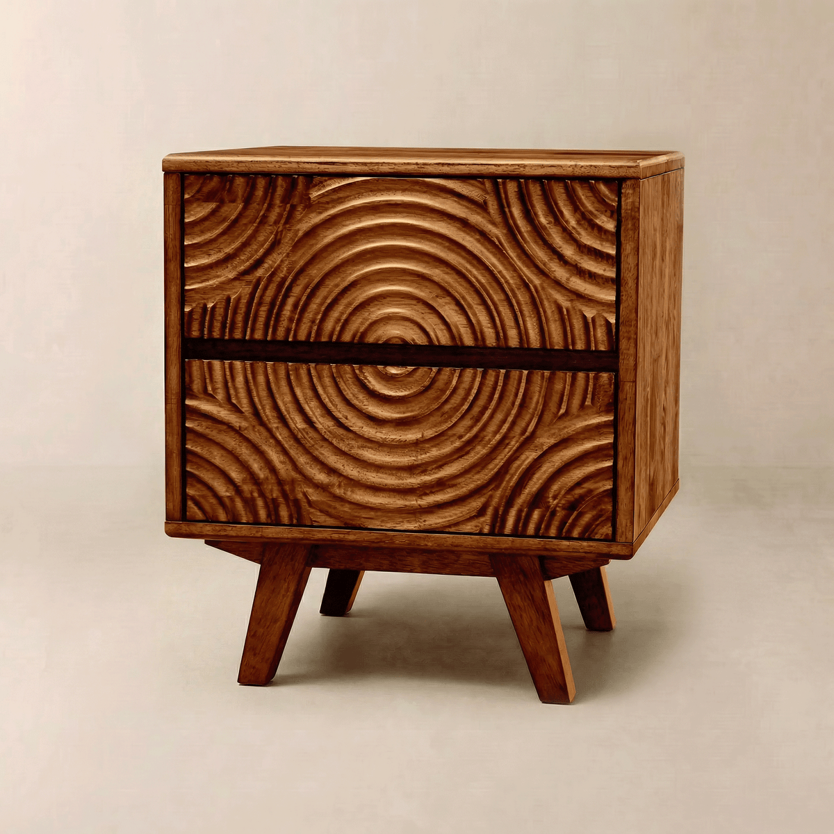 Harmony Solid Rubber Wood Nightstand