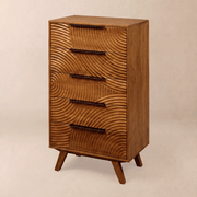 Harmony Solid Rubber Wood 5-Drawer Dresser