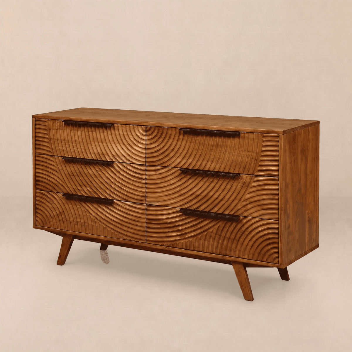 Harmony Solid Rubber Wood 6-Drawer Dresser