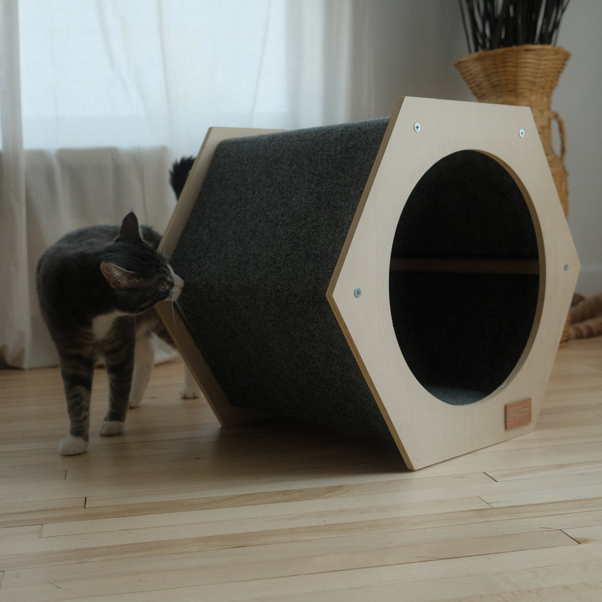 Noba Hexagon Scratchable Cat House