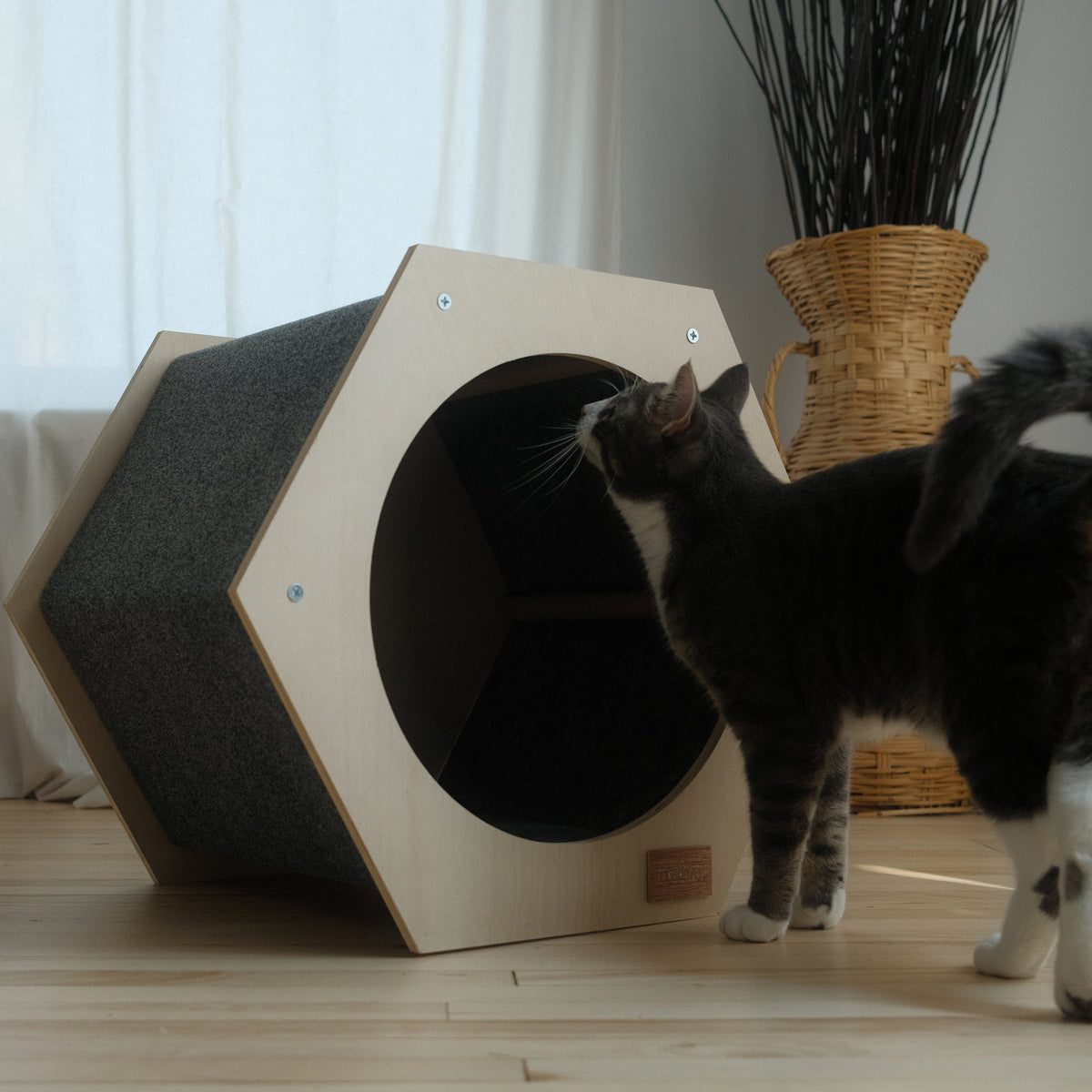 Noba Hexagon Scratchable Cat House