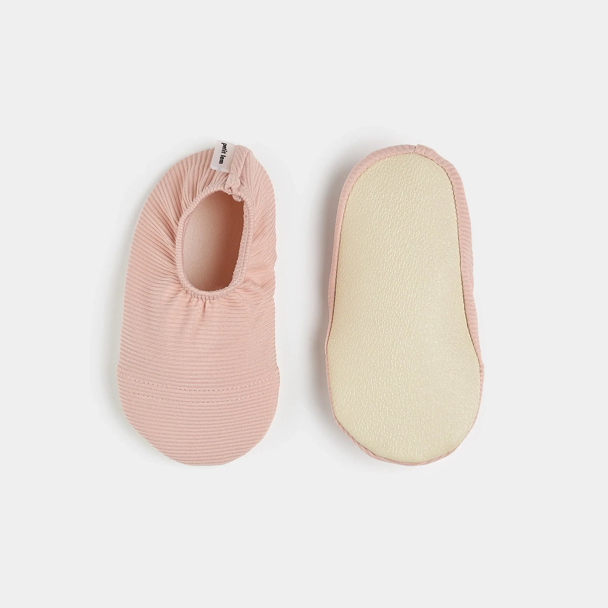Petit Lem Ribbed Swim Slippers, Rose Quartz