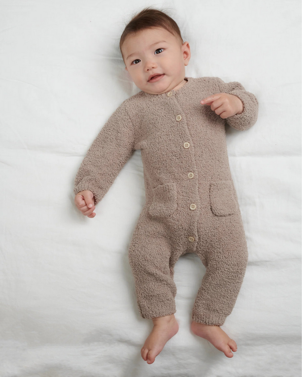 Long Sleeve Romper - Fuzzy | Taupe | 7AM