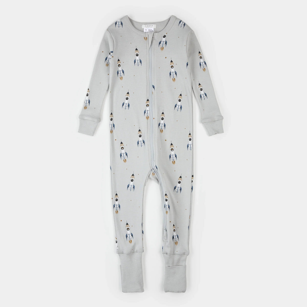 Petit Lem Rocket Print Convertible Sleeper, Lunar Rock
