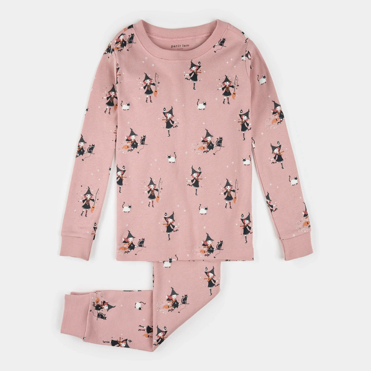 Petit Lem Witch Glow in the Dark PJ Set, Pink