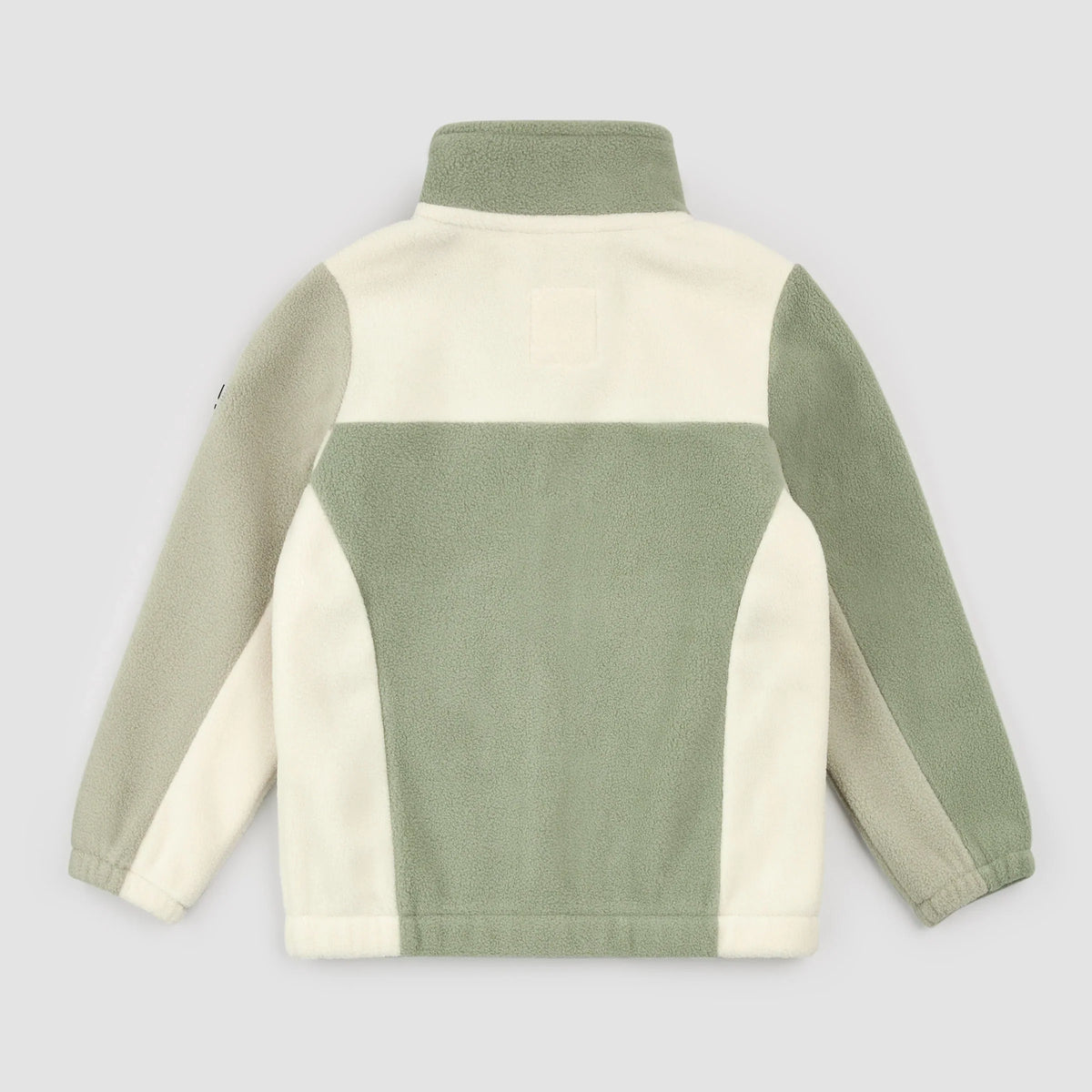 Miles The Label Fleece Jacket, Color Block on Sage