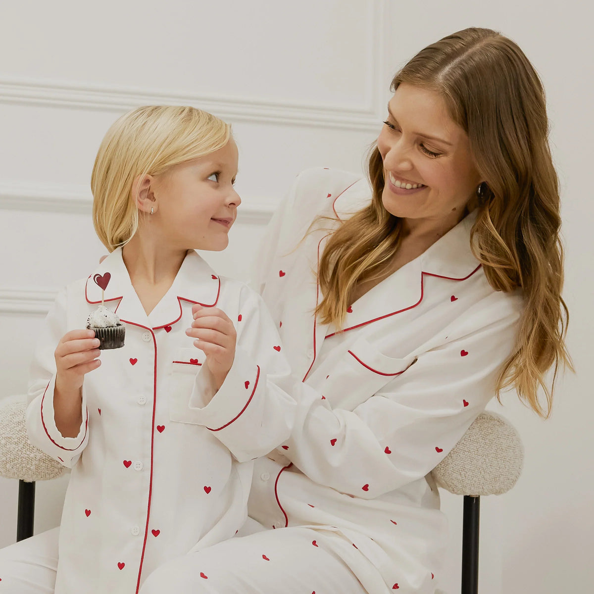 Petit Lem Small Hearts Poplin PJ Set