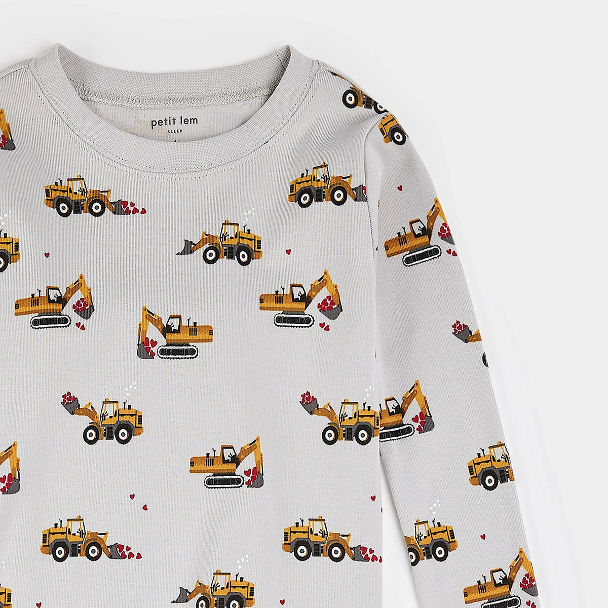 Petit Lem I Dig You Print PJ Set, Lunar Rock