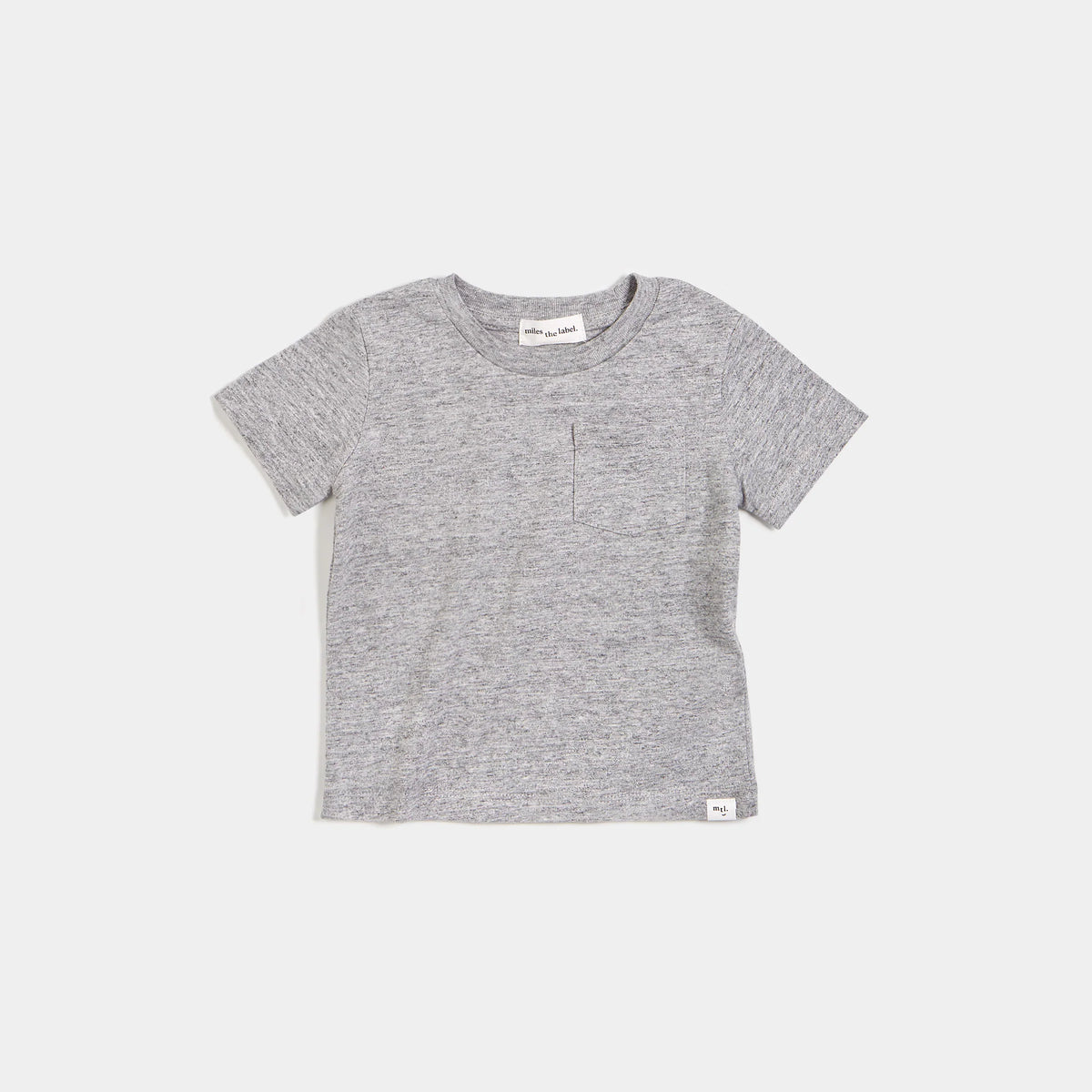 Miles The Label Basic Baby T-Shirt, Heather Grey