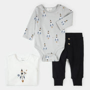 Rocket 3 PC Bodysuit Set | Petit Lem