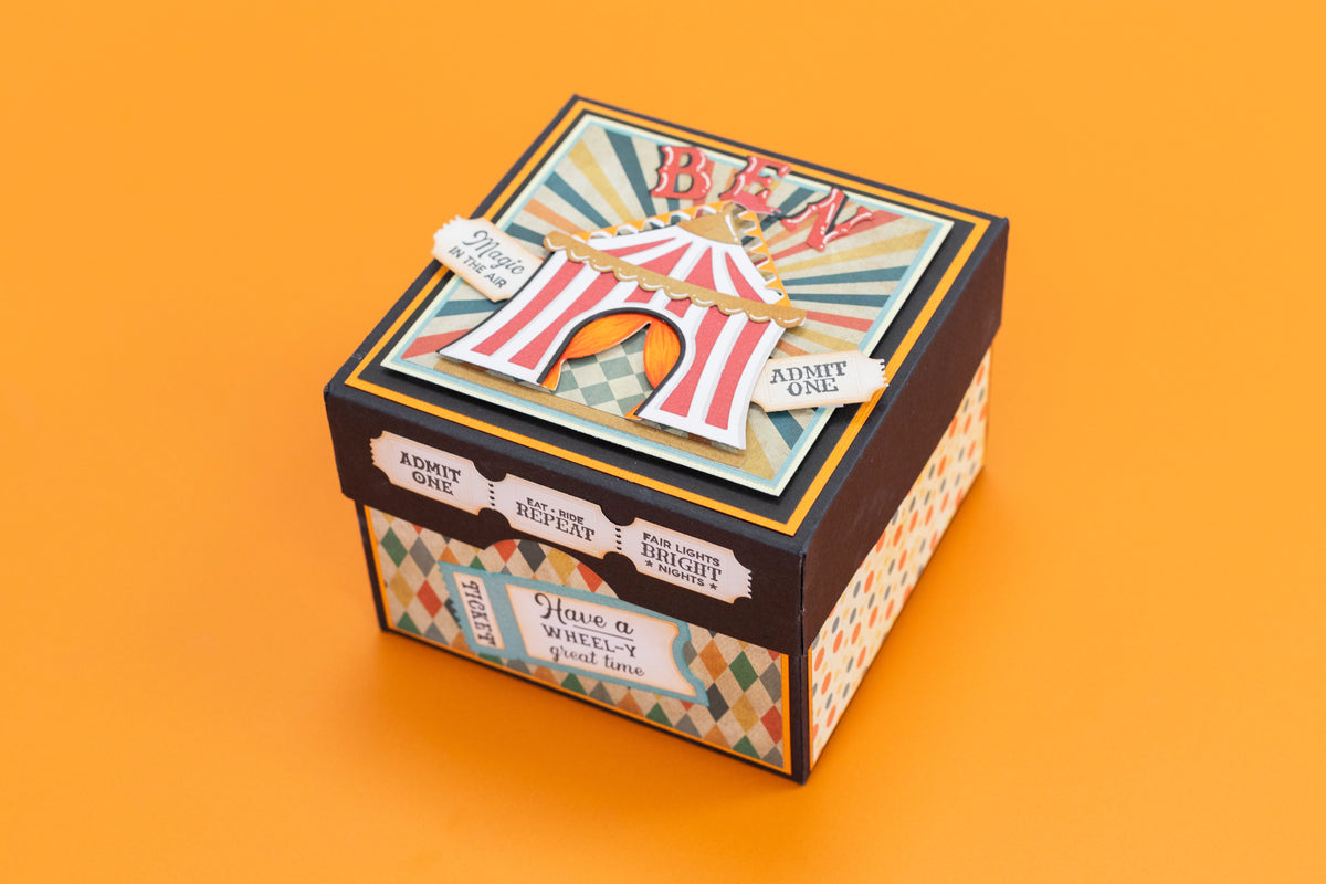 Vintage Carnival Stamp & Die - Ticket Fun