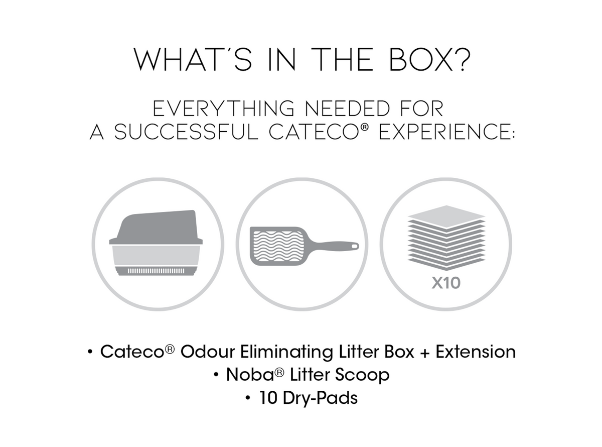 Cateco Odour-Eliminating Litter Box Starter Kit