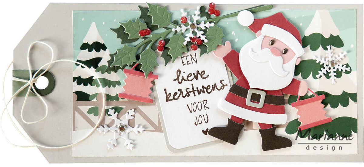 Marianne Design A4 Cutting Sheet - Merry Christmas Backgrounds