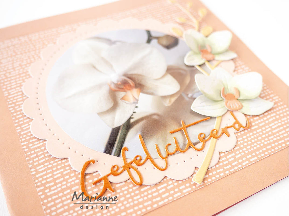 Marianne Design A4 Cutting Sheet - Condolence - Orchid