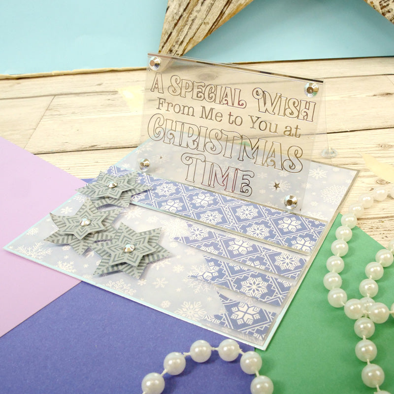 Luxury Festive Foiled Acetate Card Wraps