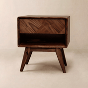 Laden Handcrafted Solid Acacia Wood Nightstand