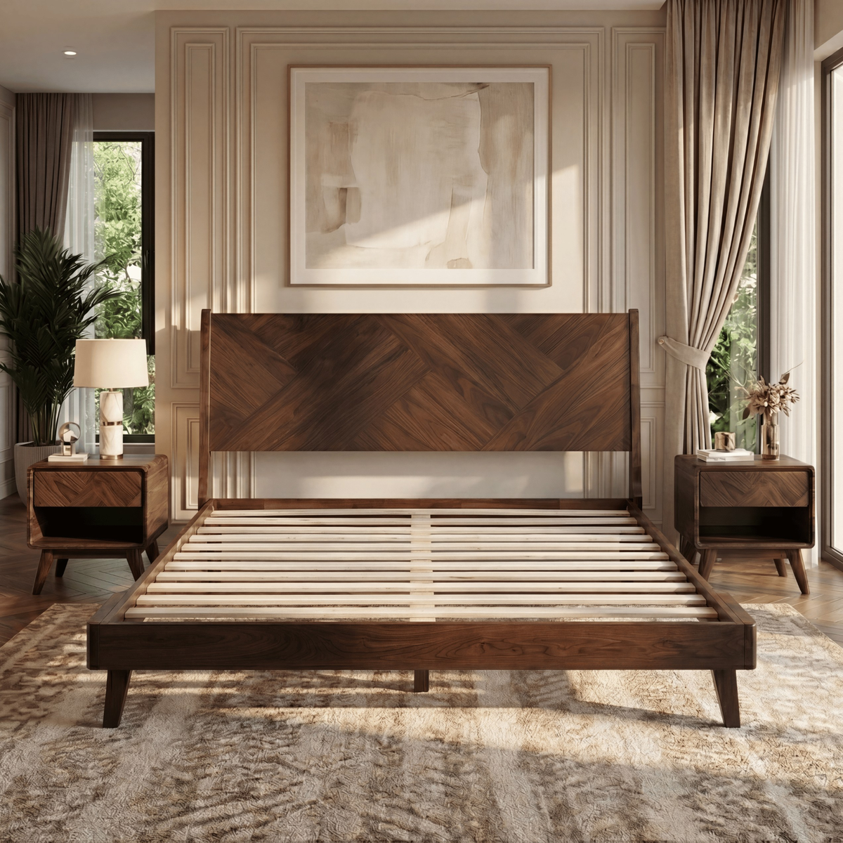 Gazelle Solid Acacia Wood Bed Frame