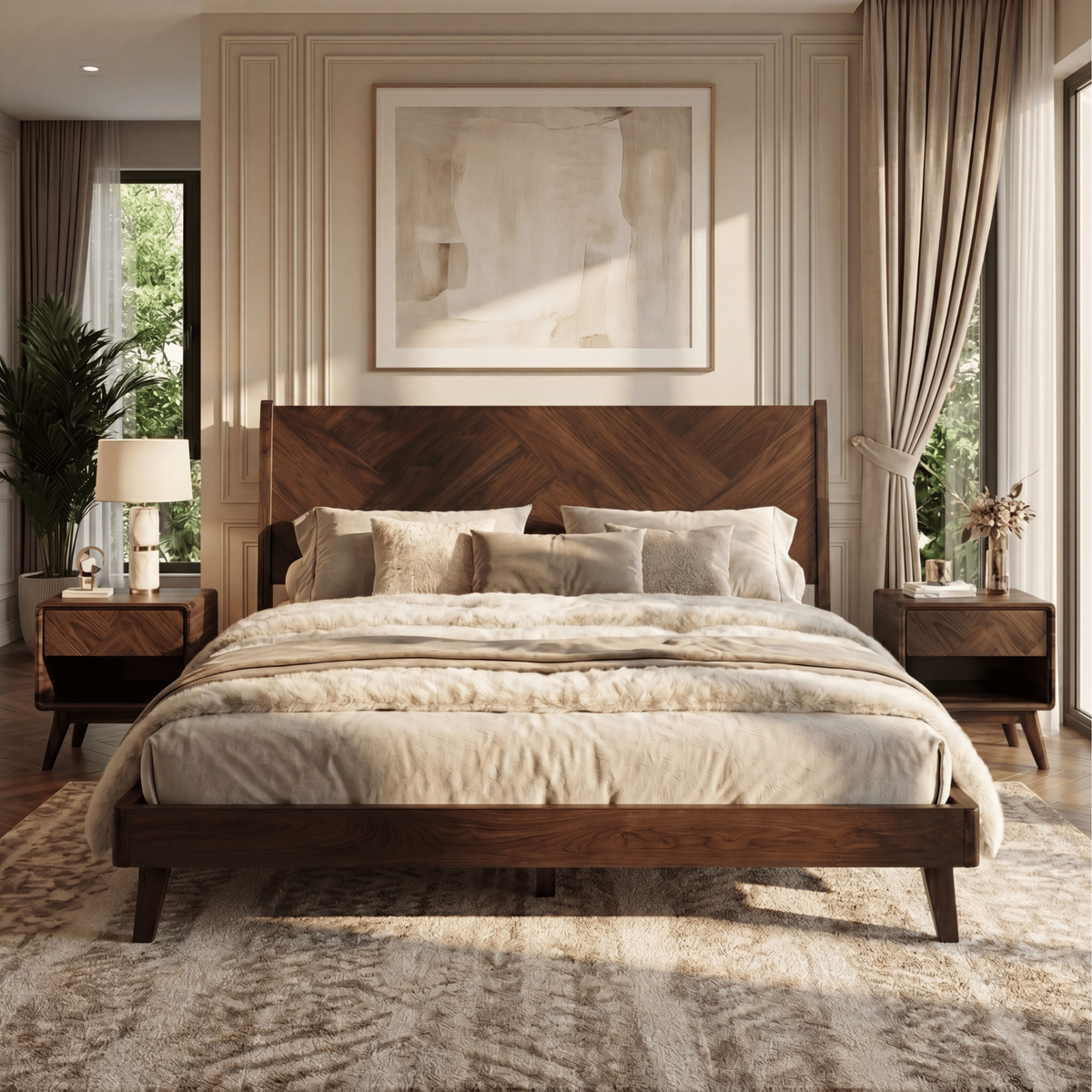 Gazelle Solid Acacia Wood Bed Frame