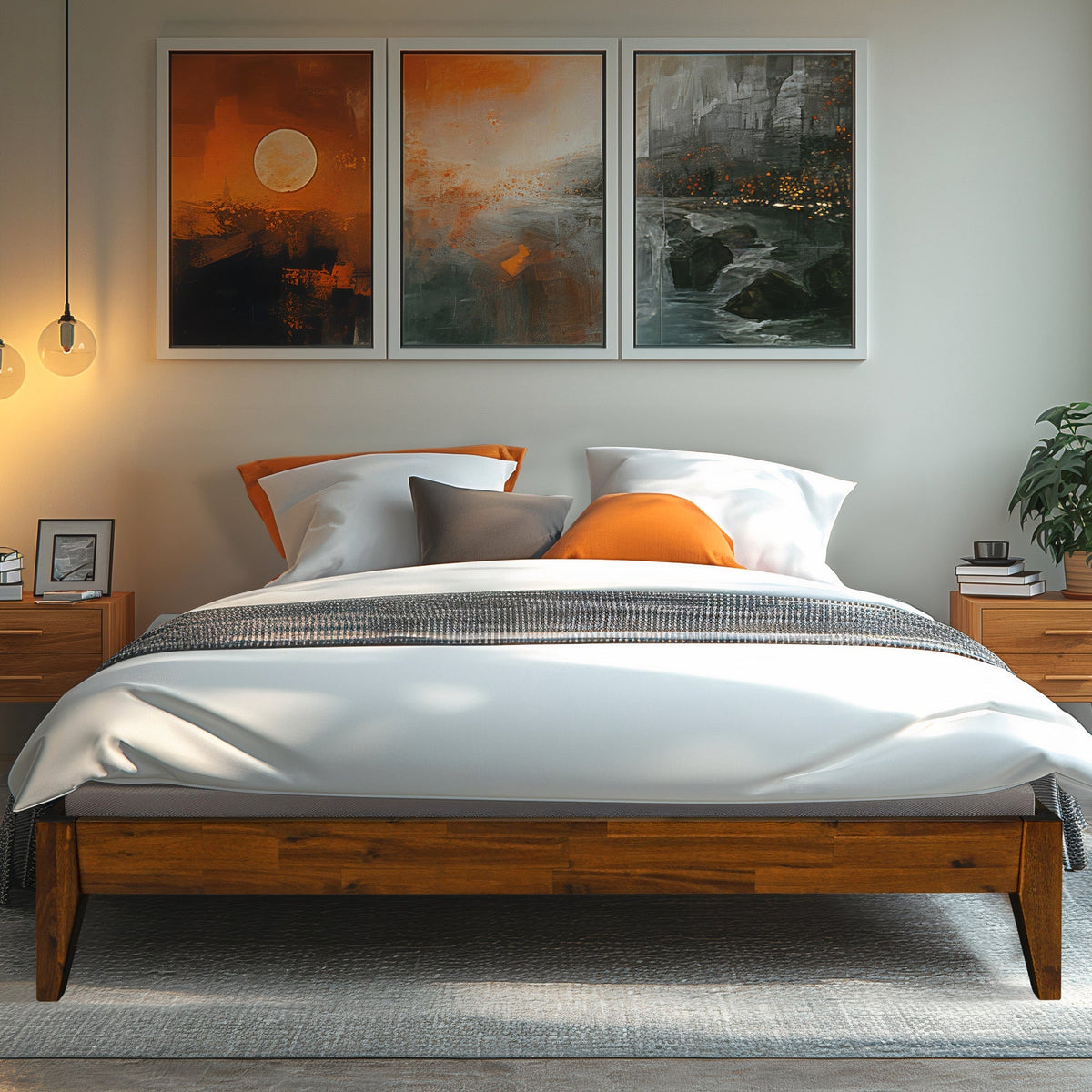 Mervyn Solid Acacia Wood Bed Frame