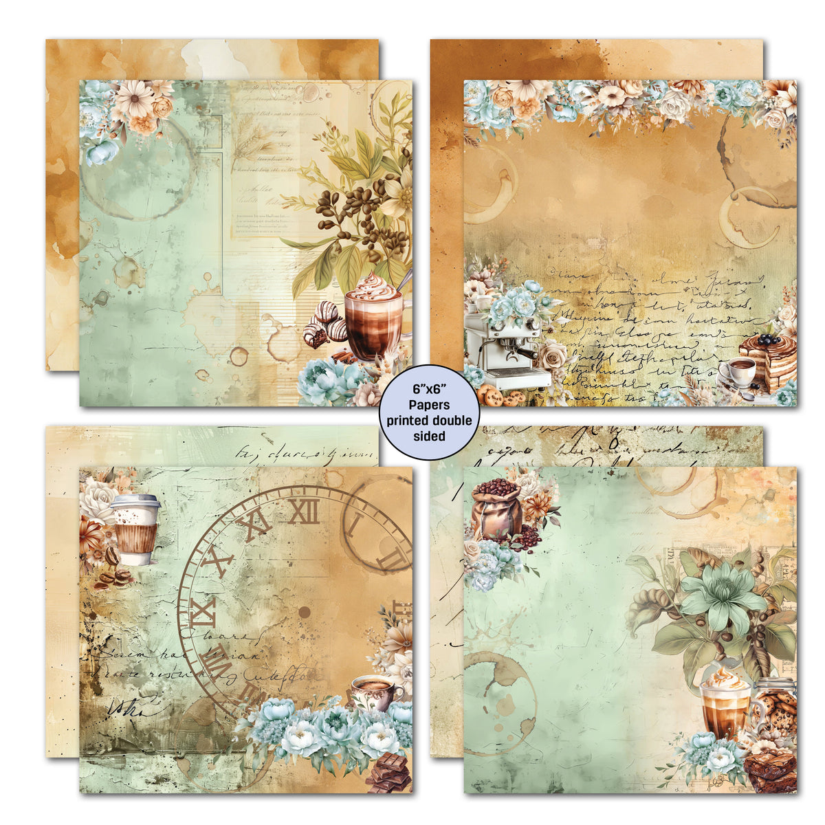 3Quarter Designs Mocha Fix 6x6 Paper Pack