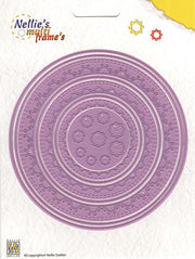 Nellie's Choice - Multi Frame Die Set- Stitched Doily Circle Edge