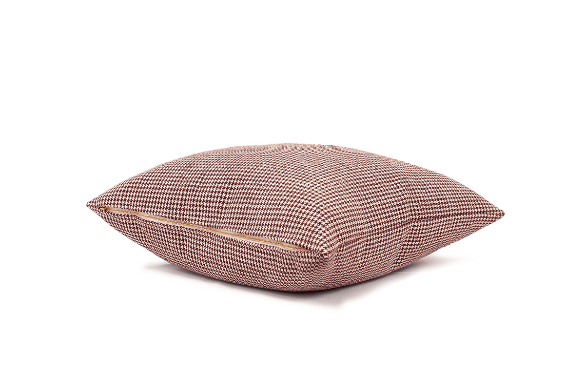 Canadian Down & Feather Crimson Houndstooth Cushion Cover