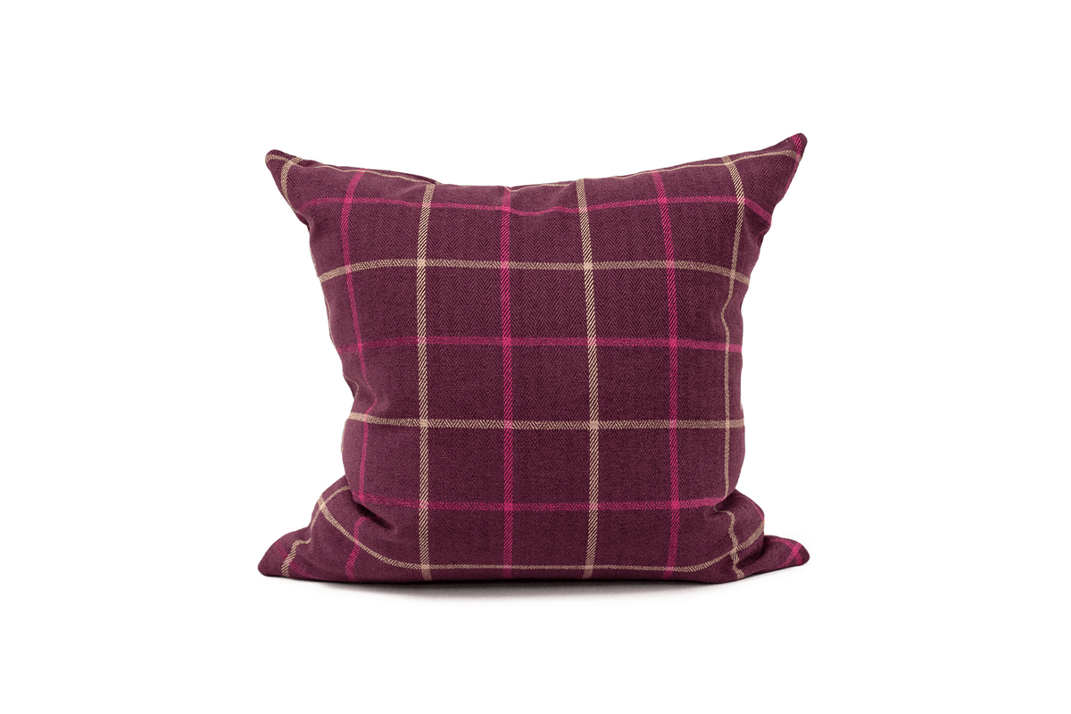 Canadian Down & Feather Vino Check Cushion Cover
